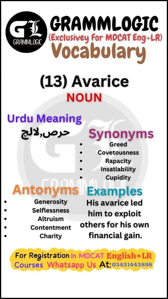 Avarice